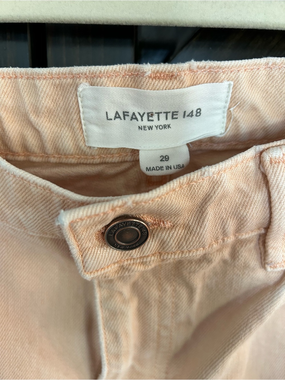 Lafayette 148 New York Straight-Leg Jeans in blush peach